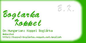 boglarka koppel business card