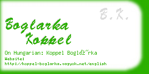 boglarka koppel business card